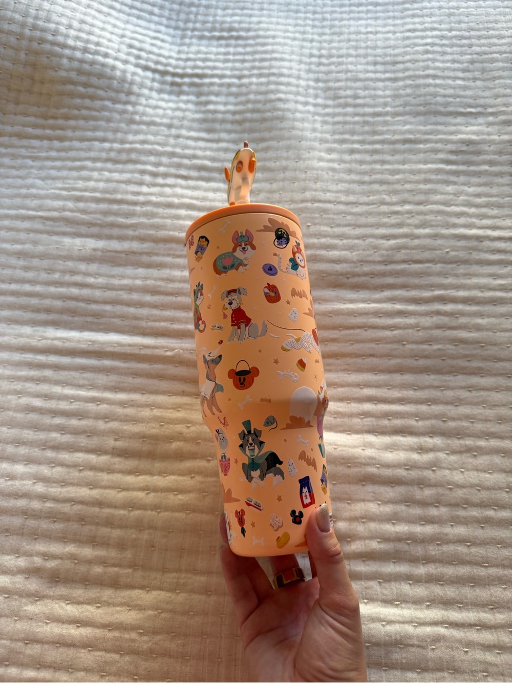 Disney Cats and Dogs Halloween 30 oz. Stainless Travel Tumbler with Straw NEW - Picture 5 of 8